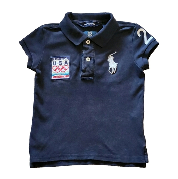 Polo Ralph Lauren Other - Polo Ralph Lauren Official 2010 Vancouver Olympics kids polo shirt Size 4T  Navy